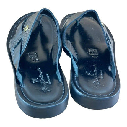 Re Ferdinando Black flip flops sandal Men.