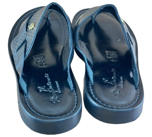Re Ferdinando Black flip flops sandal Men.