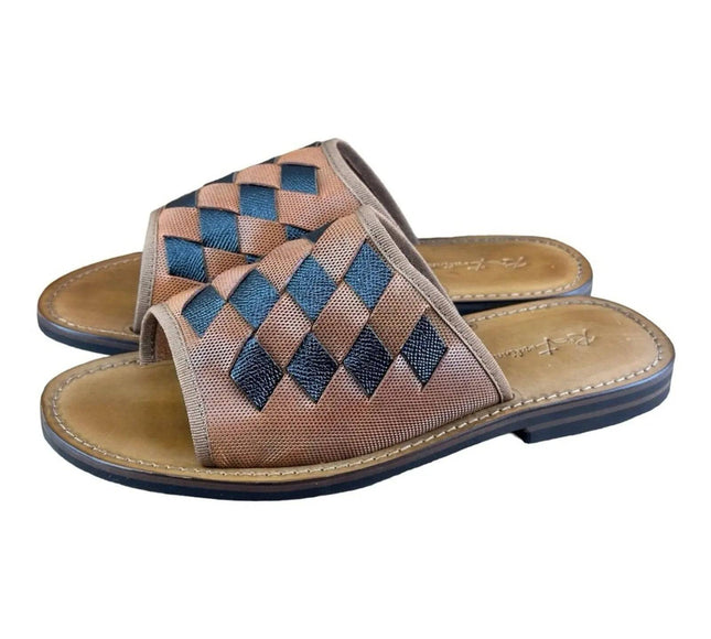 Re Ferdinando  Men’s Blue  Slides sandal.
