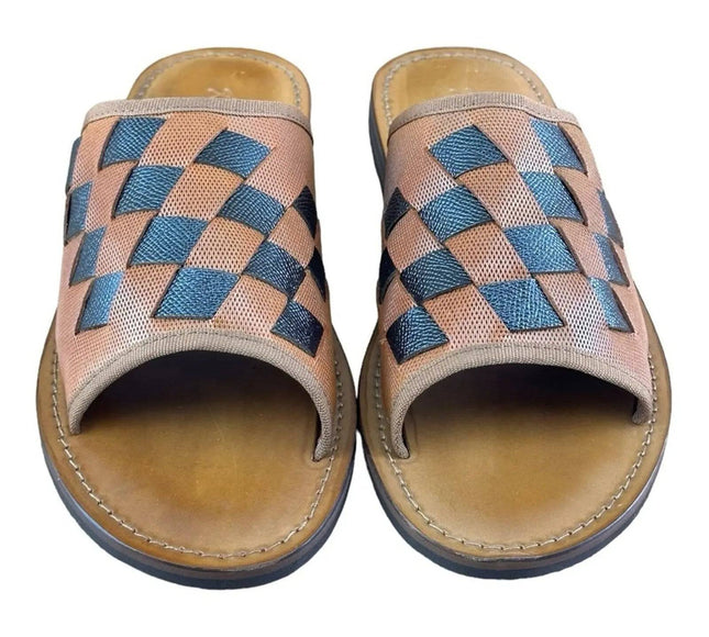 Re Ferdinando  Men’s Blue  Slides sandal.