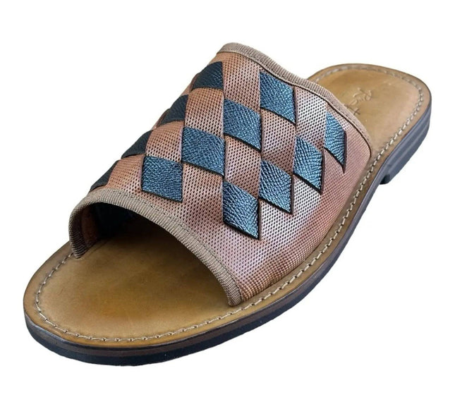 Re Ferdinando  Men’s Blue  Slides sandal.