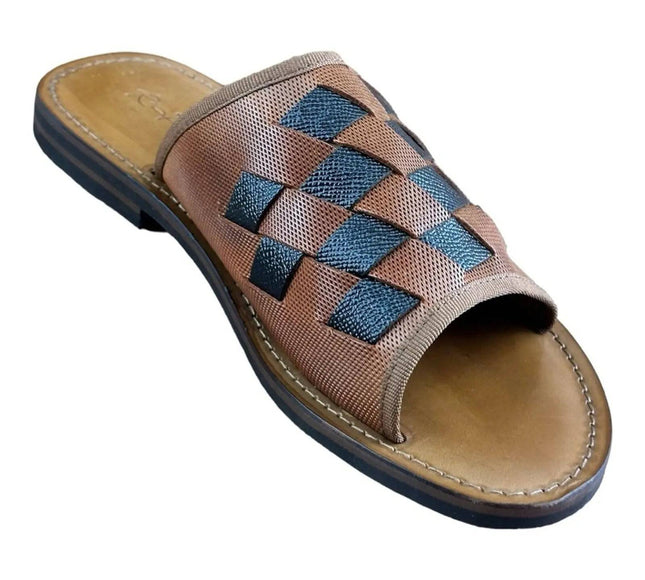 Re Ferdinando  Men’s Blue  Slides sandal.