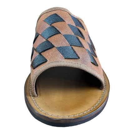 Re Ferdinando  Men’s Blue  Slides sandal.