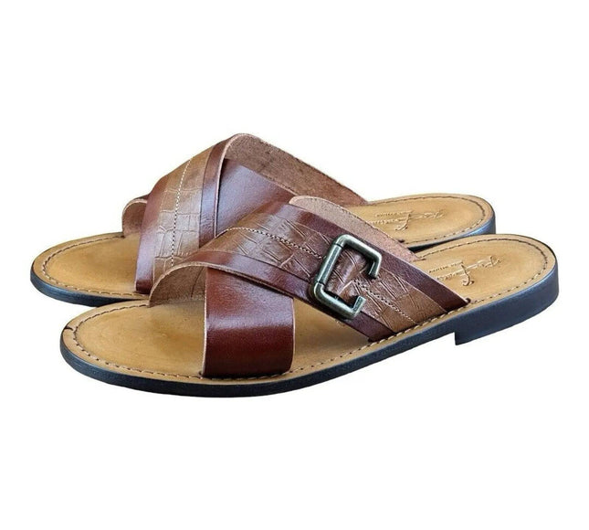 Re Ferdinando Vero Cuoio  Slides Sandals.