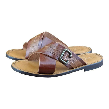 Re Ferdinando Vero Cuoio  Slides Sandals.