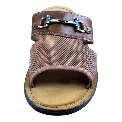 Re Ferdinando  Men’s Brown   Slides sandal.