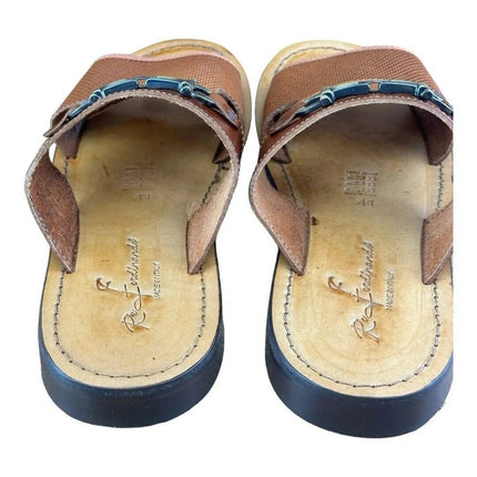 Re Ferdinando  Men’s Brown   Slides sandal.