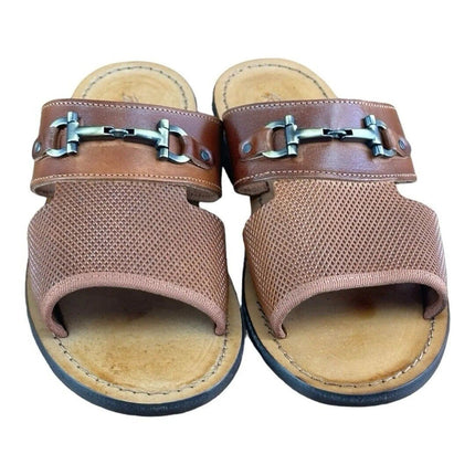 Re Ferdinando  Men’s Brown   Slides sandal.