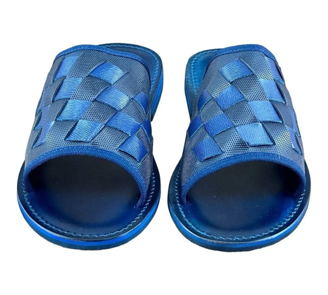 Re Ferdinando  Men’s Blue  Slides sandal.