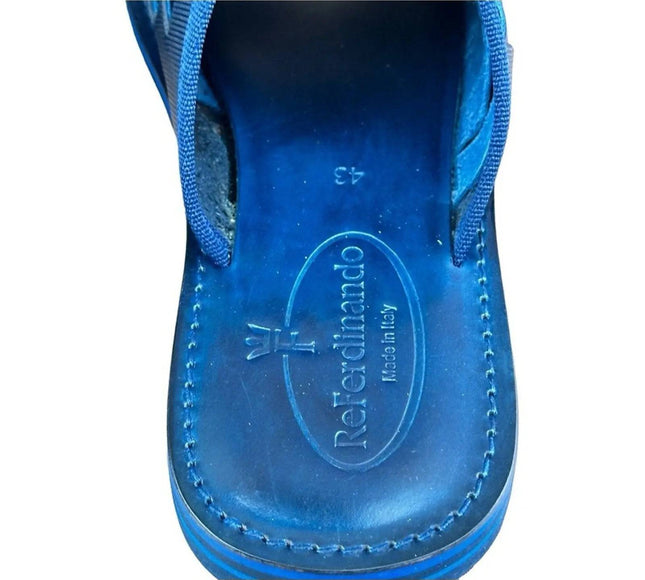 Re Ferdinando  Men’s Blue  Slides sandal.