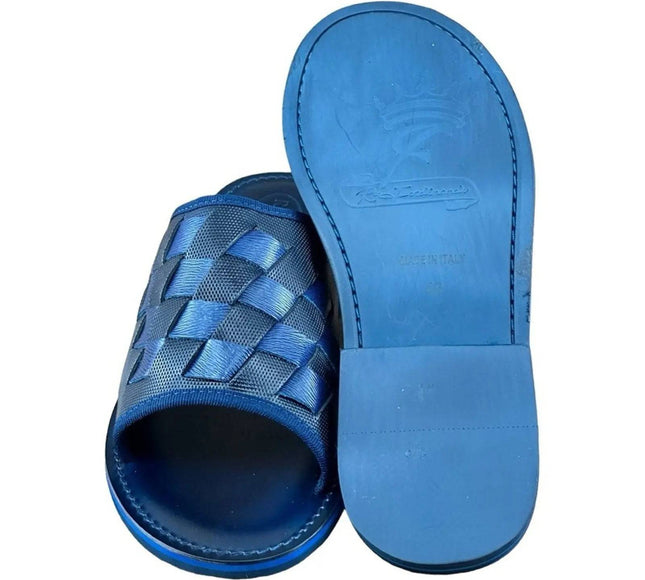 Re Ferdinando  Men’s Blue  Slides sandal.