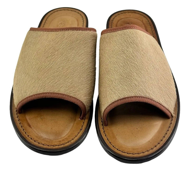 Re Ferdinando Vero Cuoio Slides Sandals.