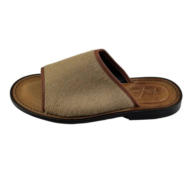 Re Ferdinando Vero Cuoio Slides Sandals.