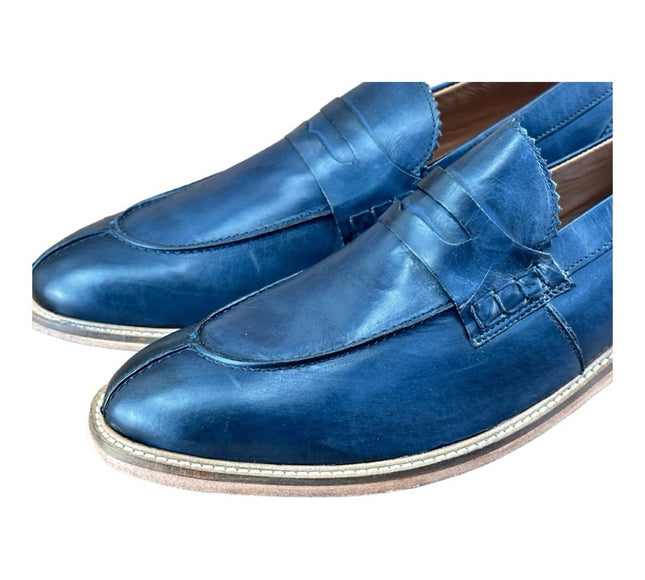 Studio Mode  Shoes Men’s navy blue  Penny Loafers 20048 Made in Italy.