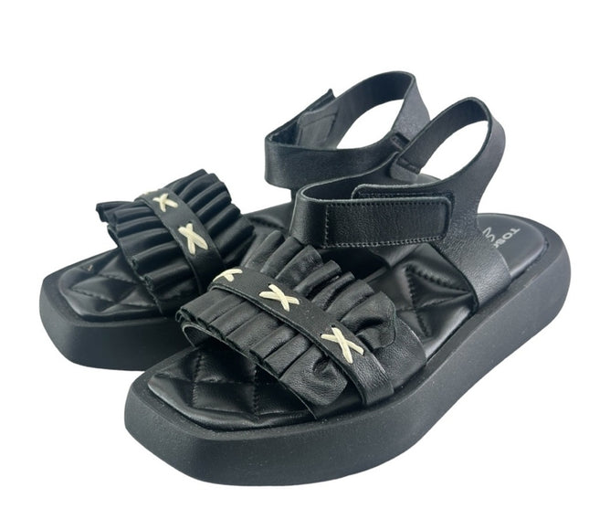 Toscablu Studio P24us women's sandals SS2464S456 Peonia  Leather Black.